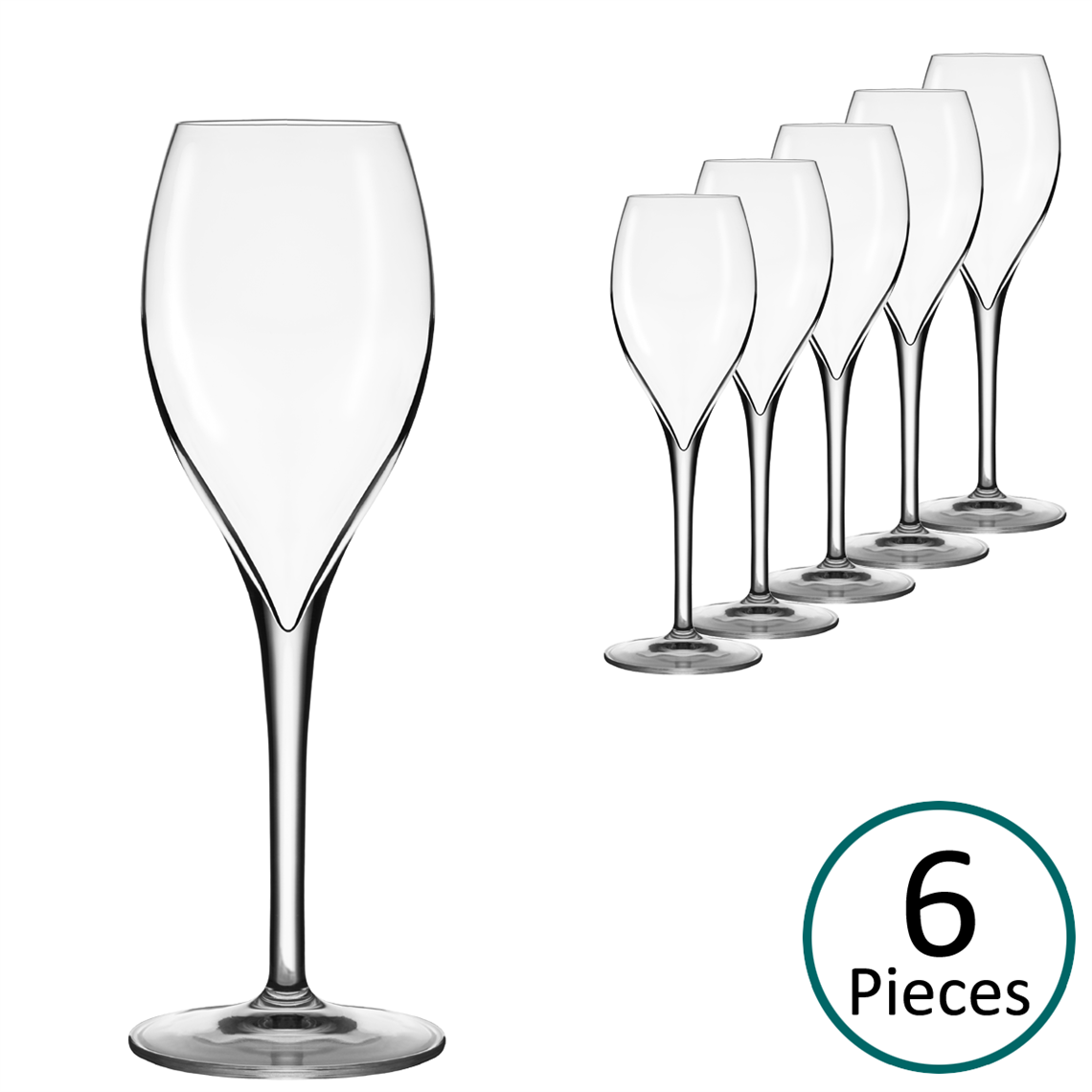 Lehmann Glass Opale Champagne / Sparkling Wine Glass 160ml - Set of 6