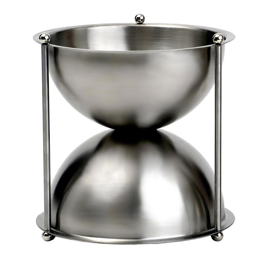 Oeno Hourglass 4 Litre Wine Spittoon - Stainless Steel