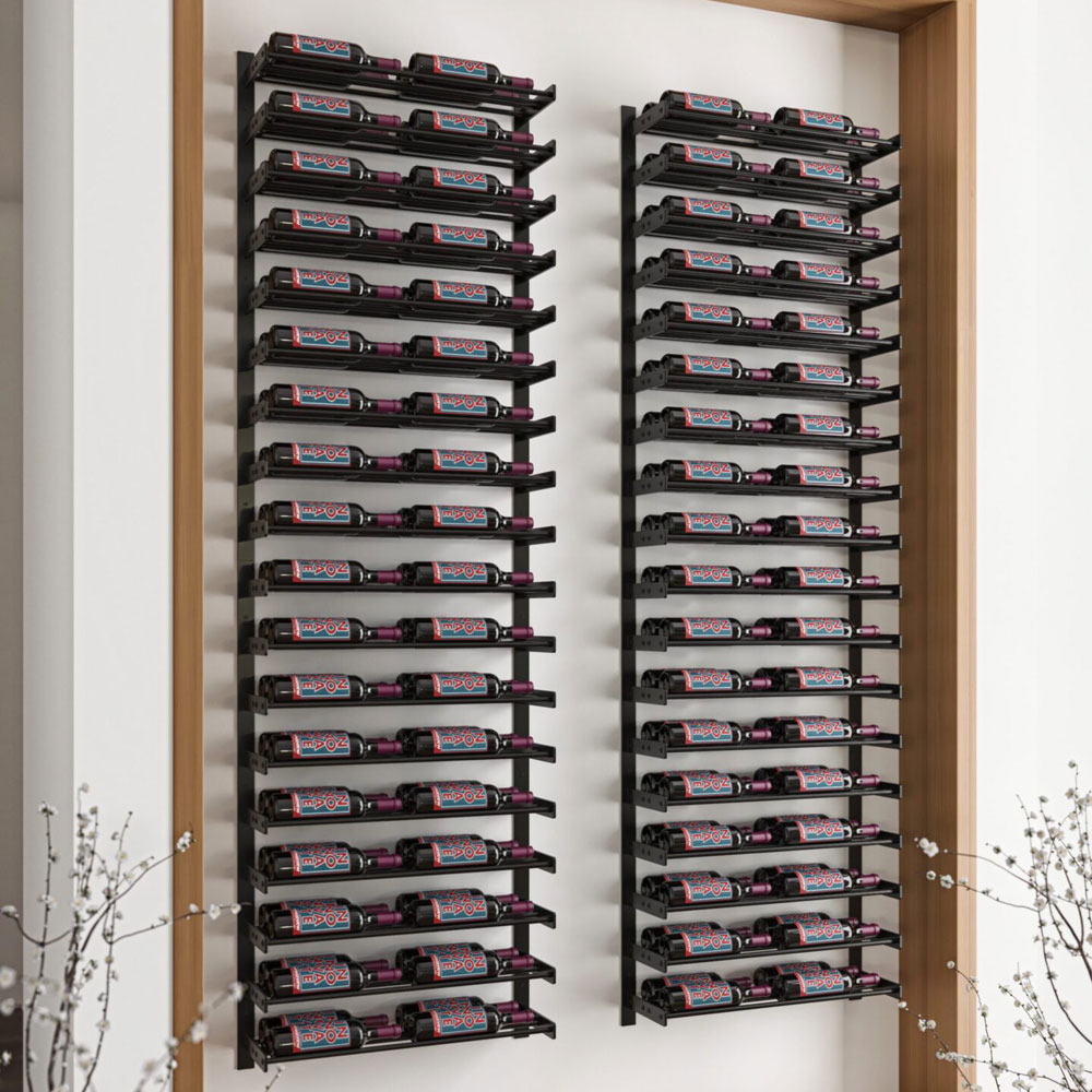 VintageView Evolution Wall Mounted Wine Wall 127mm - 2 Column, 2 Bottle Wine Rack