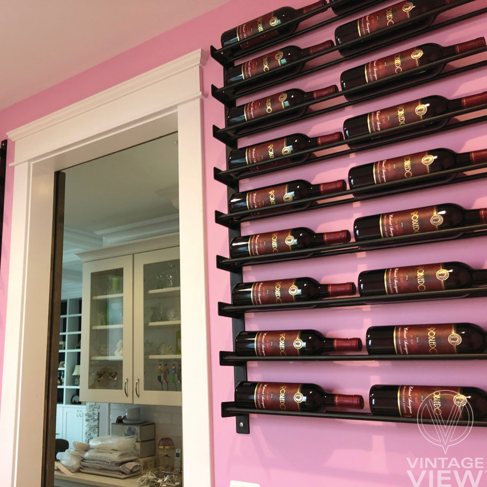 VintageView Evolution Wall Mounted Wine Wall 127mm - 2 Column, 2 Bottle Wine Rack
