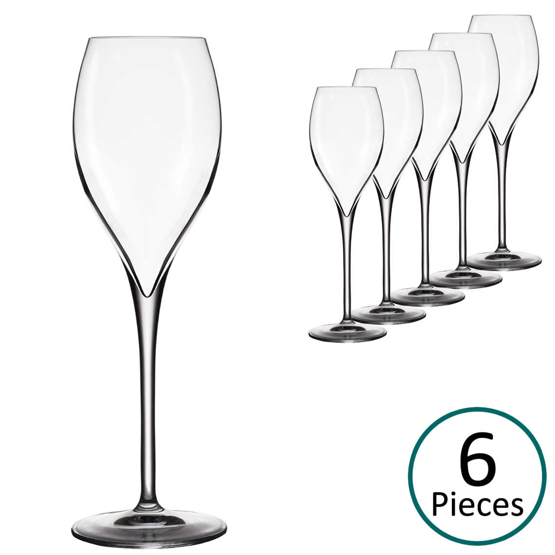 Lehmann Glass Opale Champagne / Sparkling Wine Glass 210ml - Set of 6