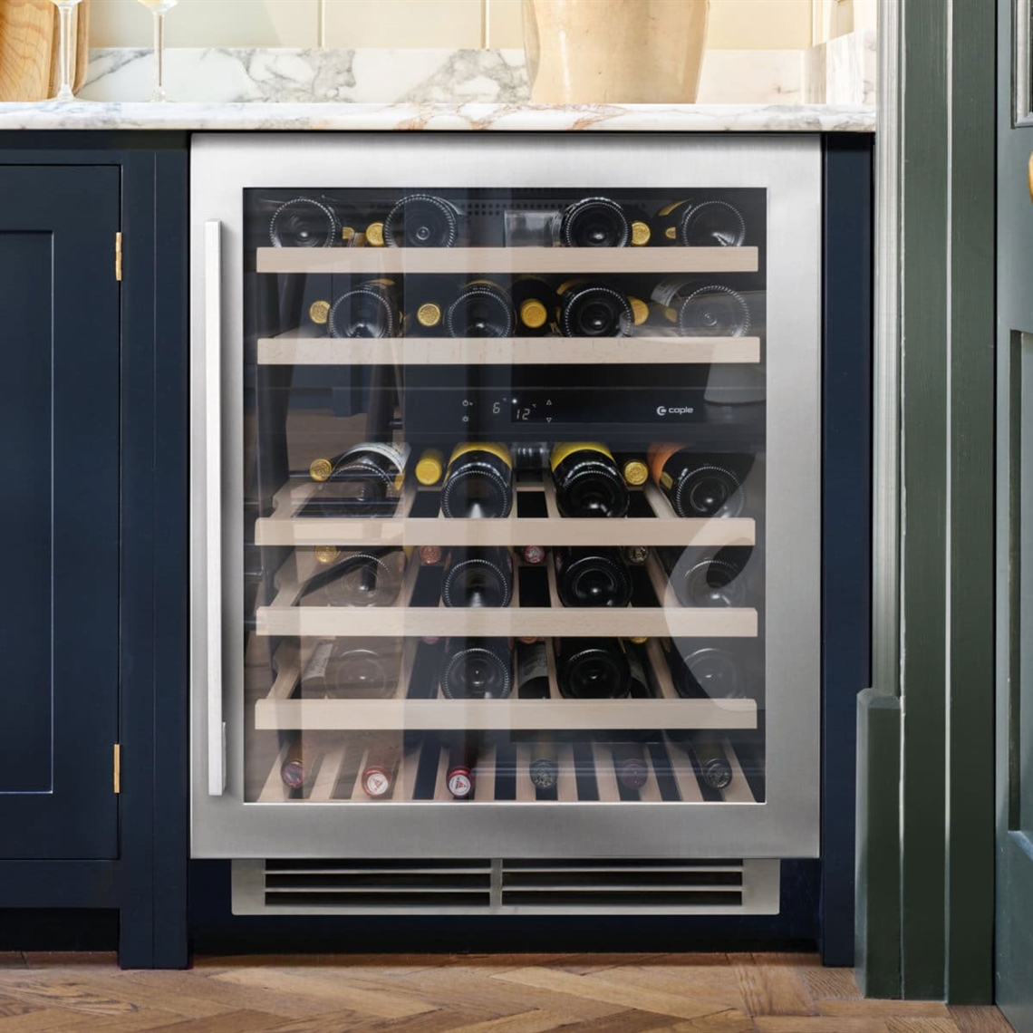 Caple Wine Cabinet Classic - 2 Temperature Slot-In - Stainless Steel Wi6135