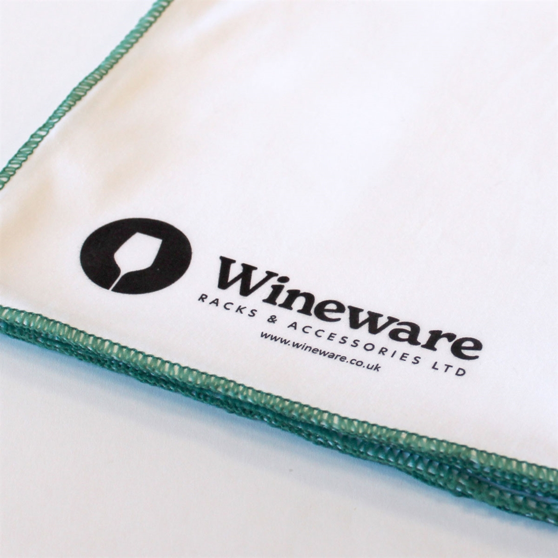 Wineware Glass Cleaning Polishing Cloth Large White/Green