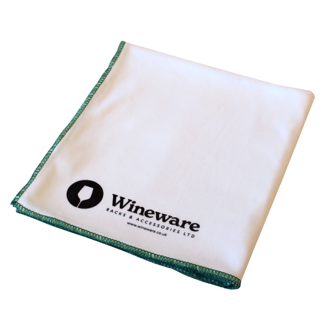 Wineware Glass Cleaning Polishing Cloth Large White/Green