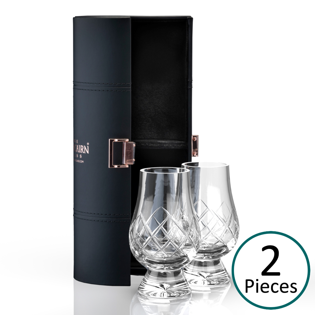 The Glencairn Official Cut Crystal Whisky Glass - Set of 2 (Travel Case)