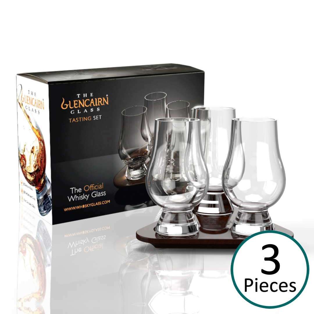 The Glencairn Official Whisky Glass Flight Tasting Tray - Set of 3