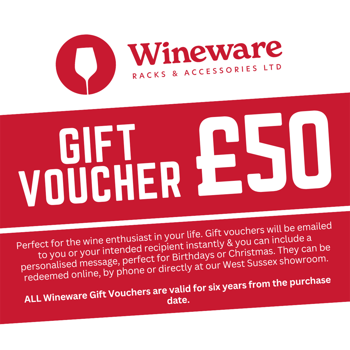 Wineware £50 Gift Voucher