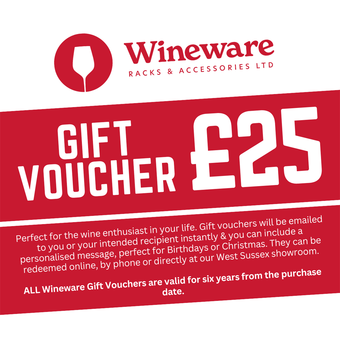 Wineware £25 Gift Voucher