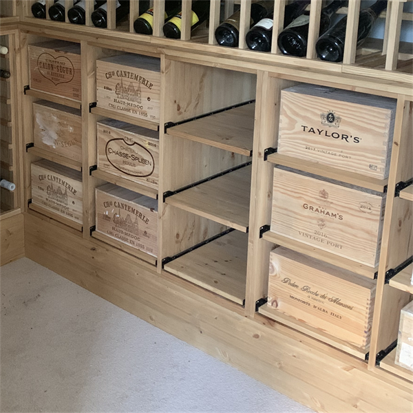 Wooden Wine Bottle Case Rack - 3 Drawer