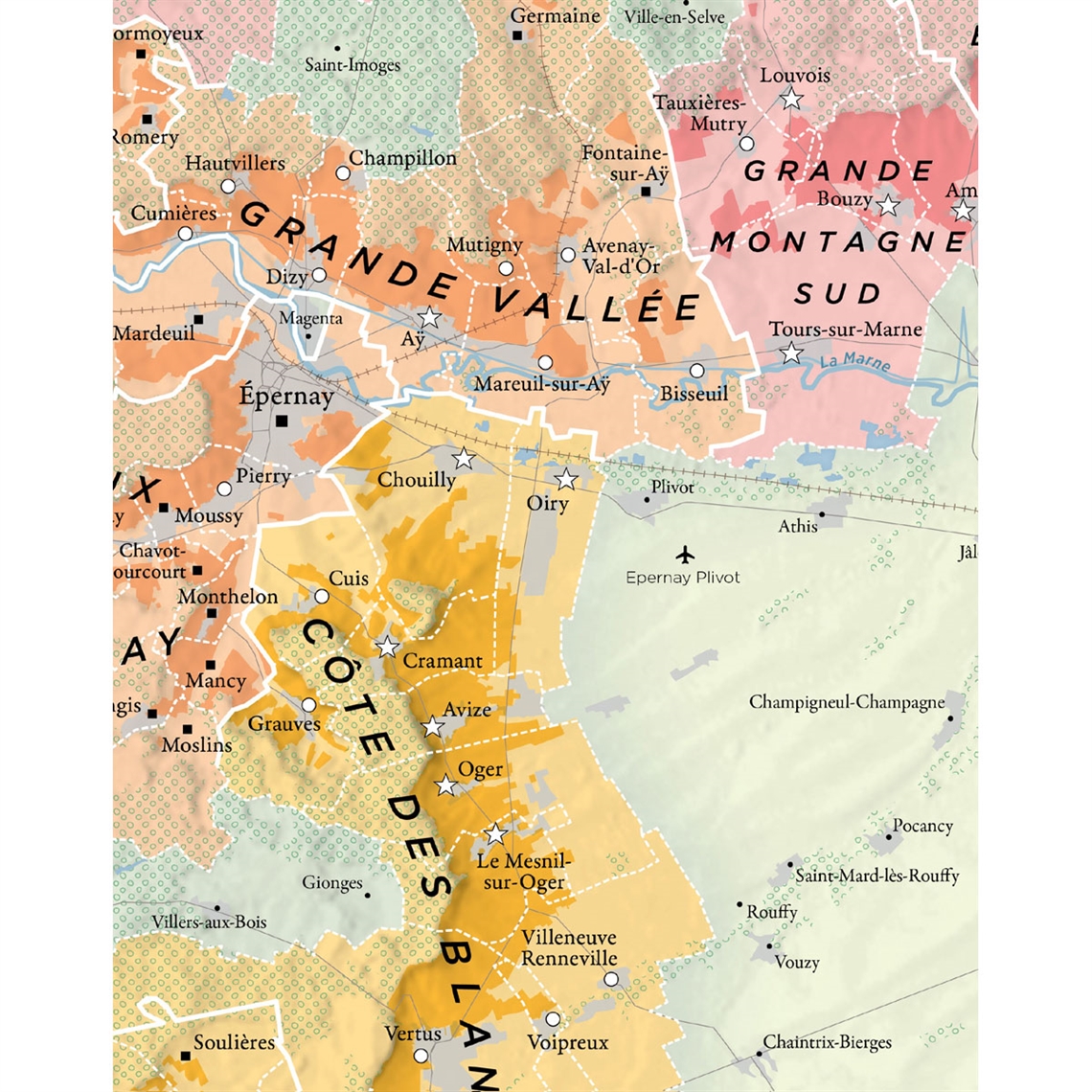 De Long’s Wine Map of Champagne - Wine Regions