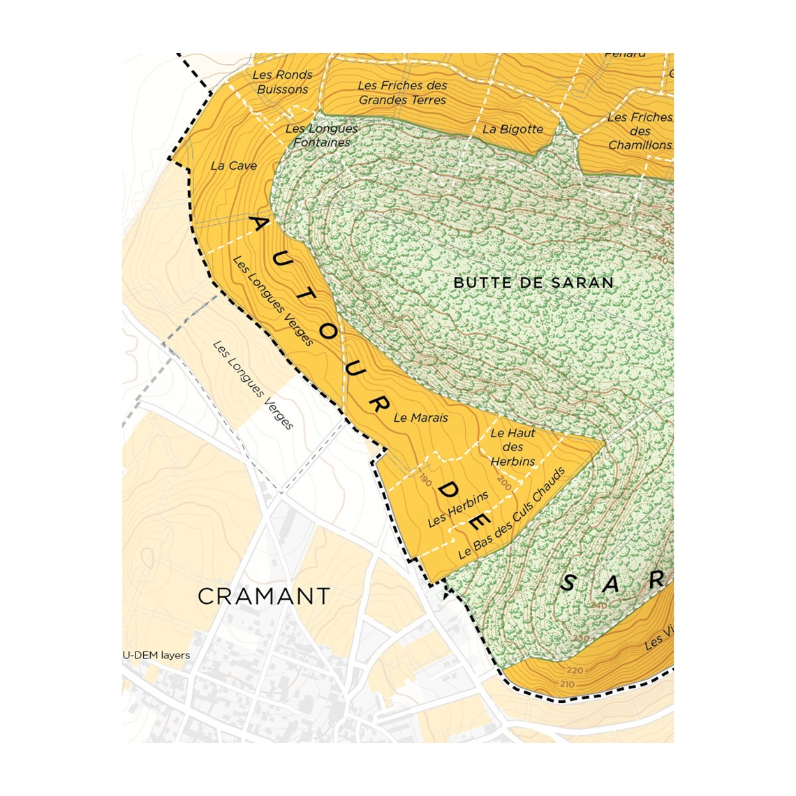 De Long’s Map of Côte des Blancs Champagne - Chouilly Grand Cru
