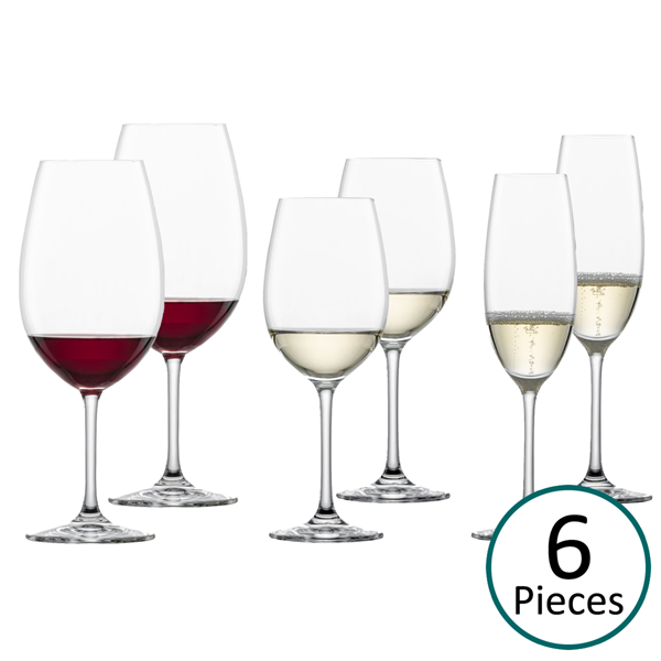 Schott Zwiesel Ivento Bordeaux, White & Champagne Glasses - Set of 6