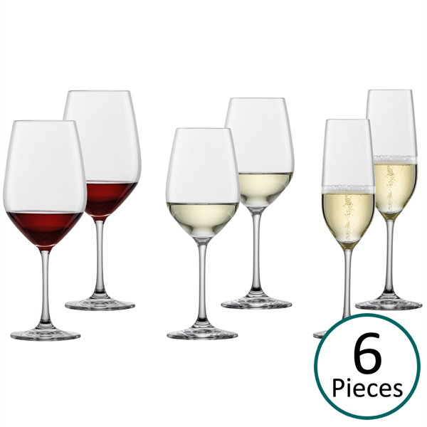 Schott Zwiesel Vina Large Red, White & Champagne - Set of 6
