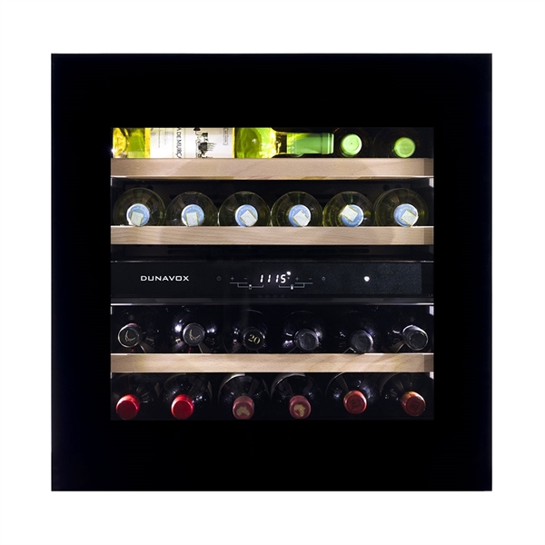 Dunavox Wine Cabinet Glance - 2-Temperature Slot-In - Black DAVG-25.63DB.TO