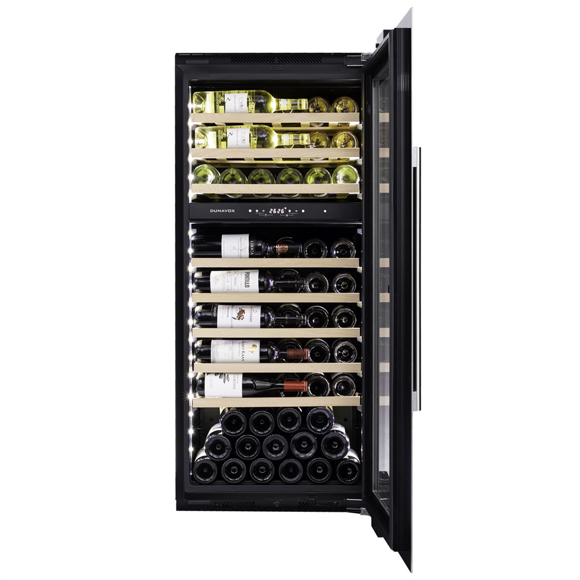 Dunavox Wine Cabinet Glance - 2-Temperature Slot-In - Stainless Steel DAVG-72.185DSS.TO