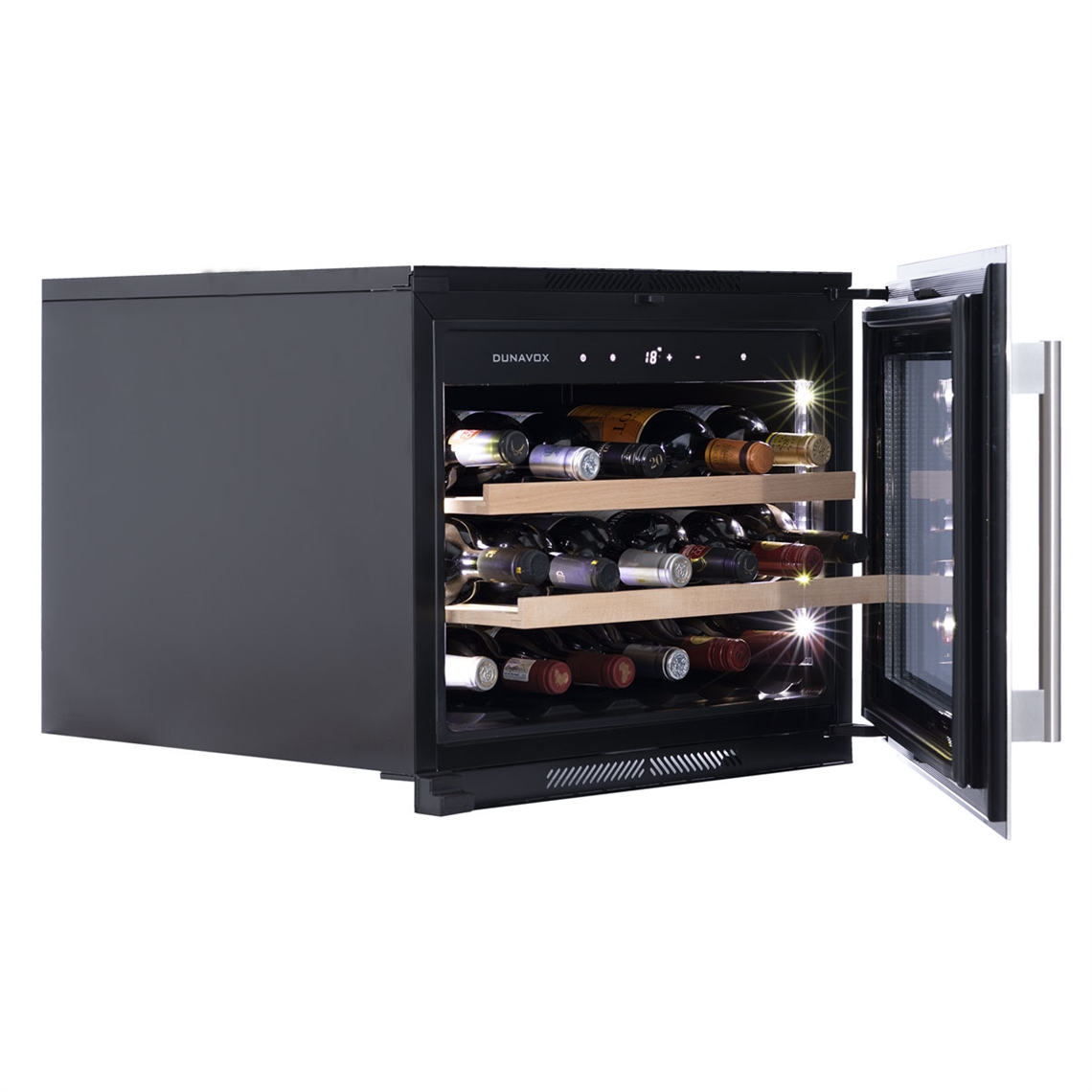 Dunavox Wine Cabinet Soul - Single Temperature Slot-In - Stainless Steel DAVS-18.46SS
