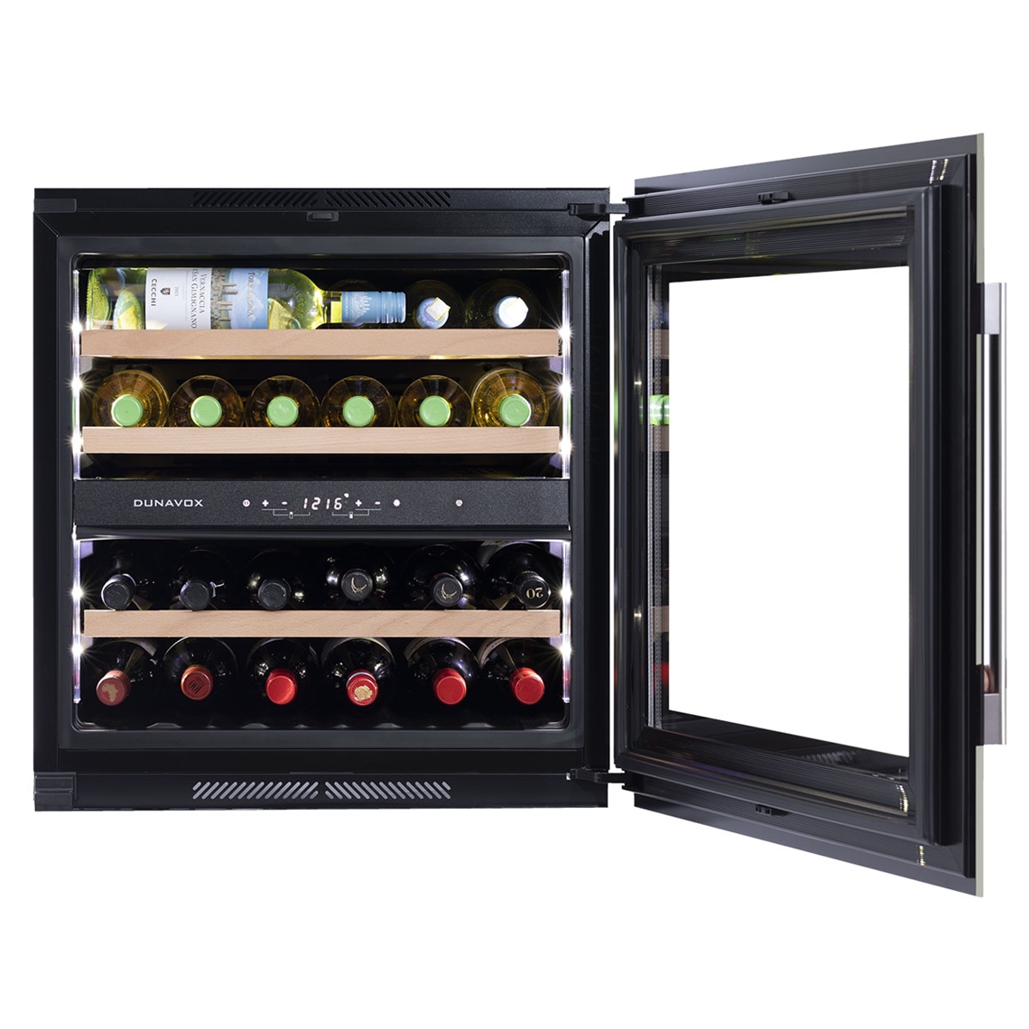 Dunavox Wine Cabinet Soul - 2-Temperature Slot-In - Black DAVS-25.63DB
