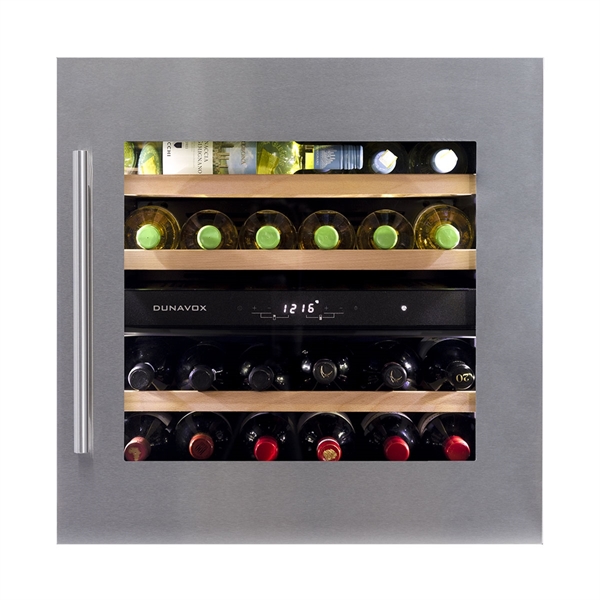 Dunavox Wine Cabinet Soul - 2-Temperature Slot-In - Stainless Steel DAVS-25.63DSS