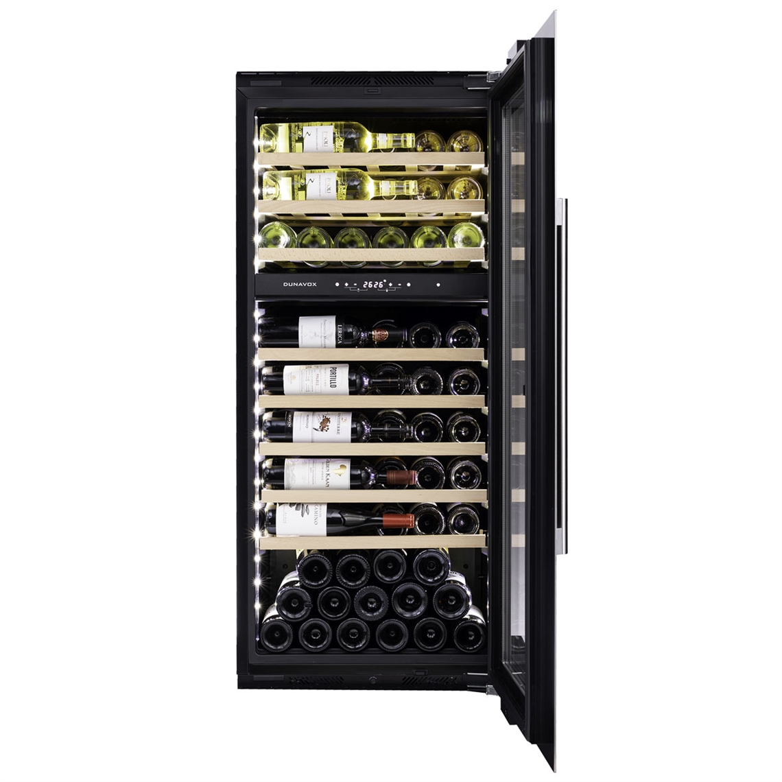 Dunavox Wine Cabinet Soul - 2-Temperature Slot-In - Stainless Steel DAVS-72.185DSS