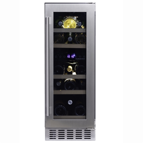 Dunavox Wine Cabinet Flow - 2-Temperature Built-In Under Counter - Stainless Steel DAUF-17.58DSS