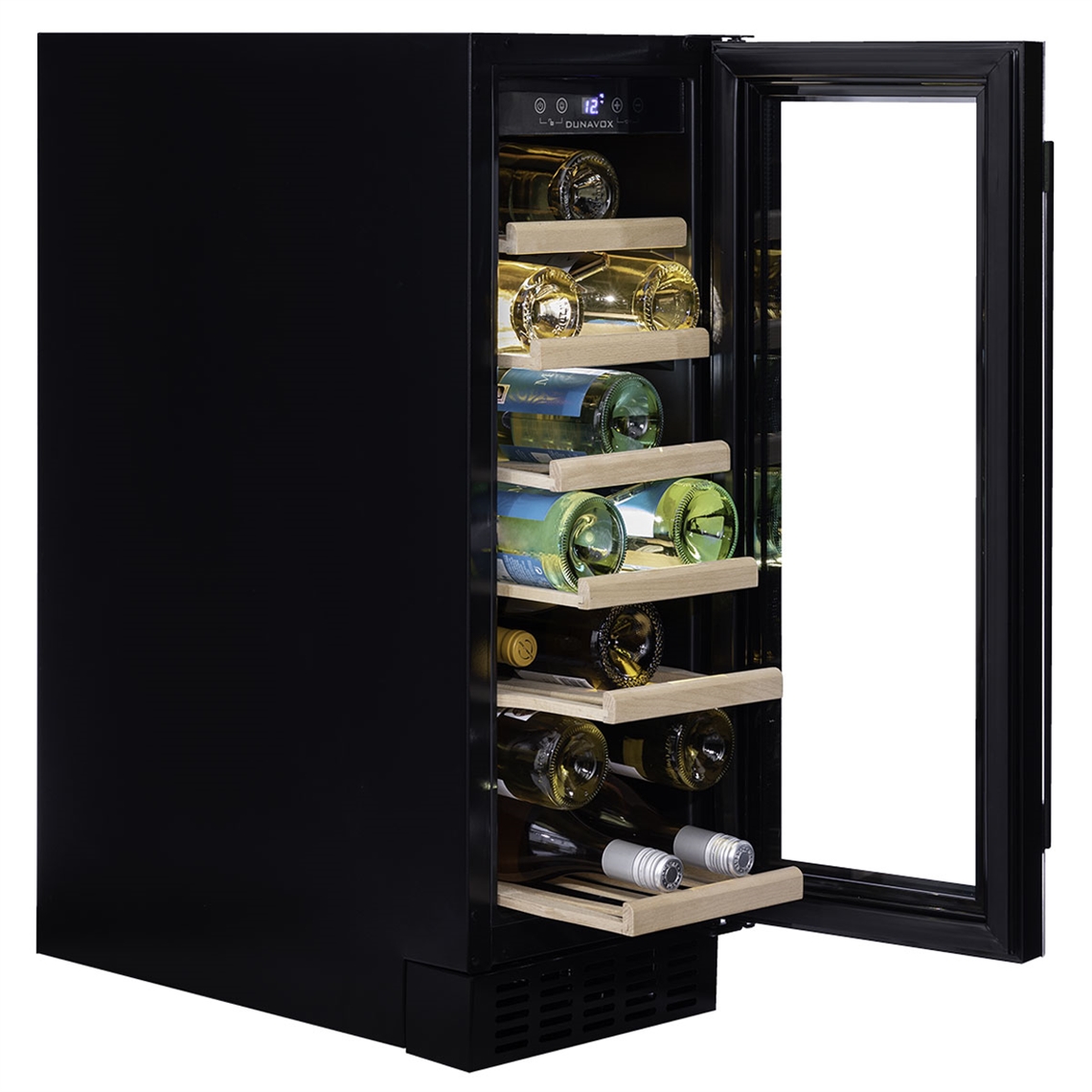 Dunavox Wine Cabinet Flow - Single Temperature Built-In Under Counter - Black DAUF-19.58B