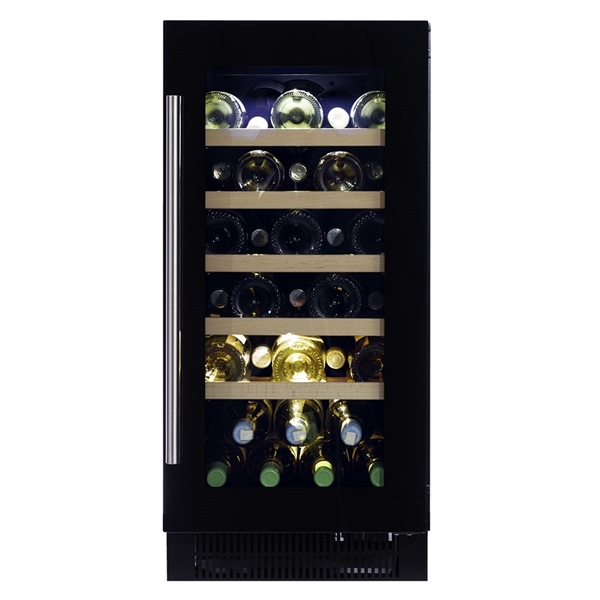 Dunavox Wine Cabinet Flow - Single Temperature Built-In Under Counter - Black DAUF-32.83B