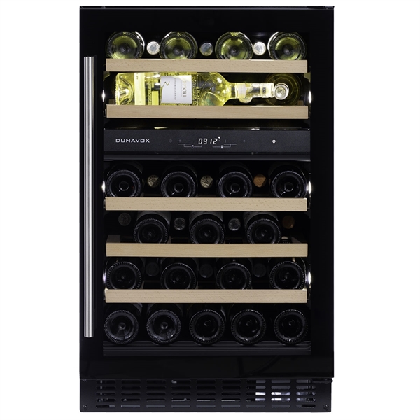 Dunavox Wine Cabinet Flow - 2-Temperature Built-In Under Counter - Black DAUF-38.100DB