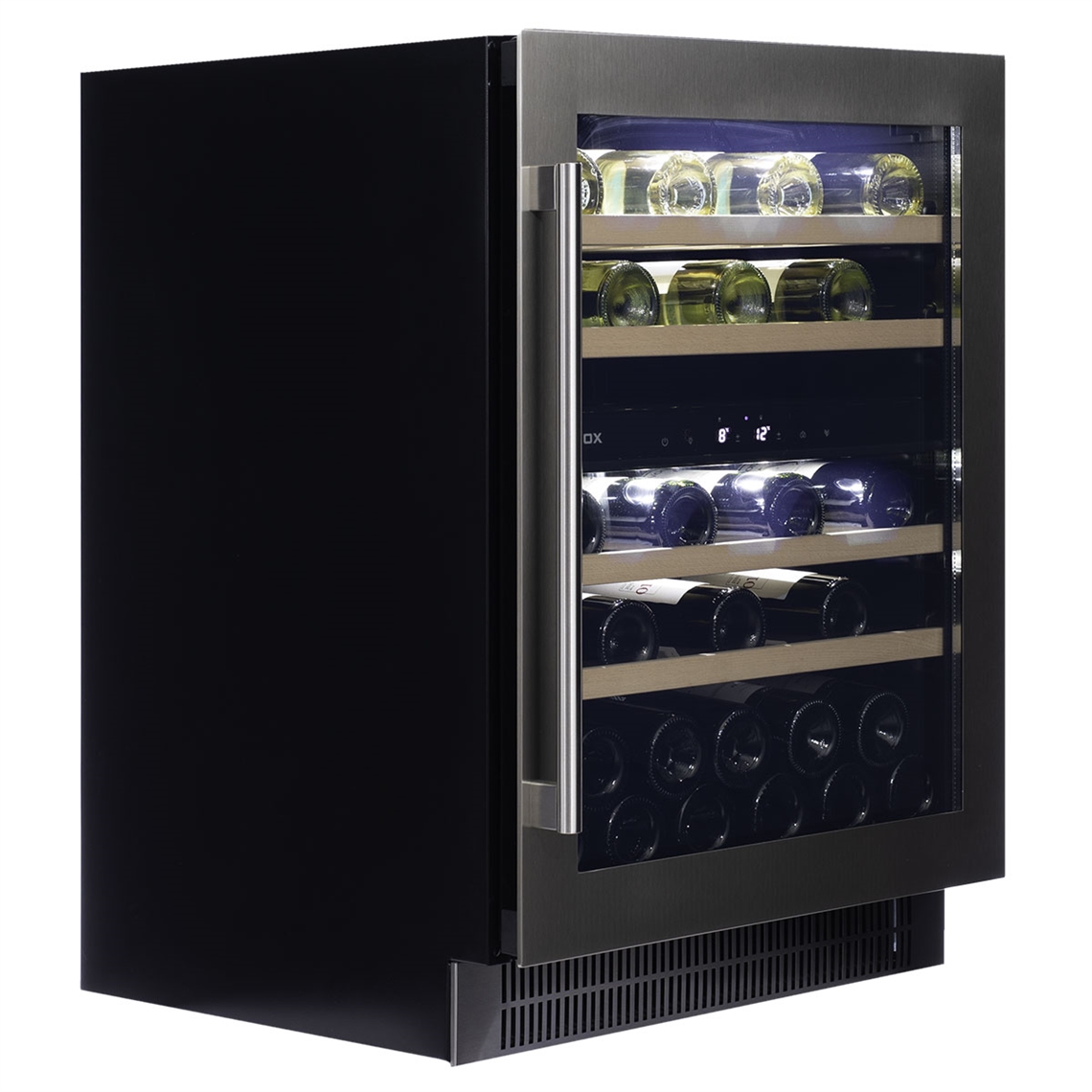Dunavox Wine Cabinet Flow - 2-Temperature Built-In Under Counter - Stainless Steel DAUF-39.121DSS