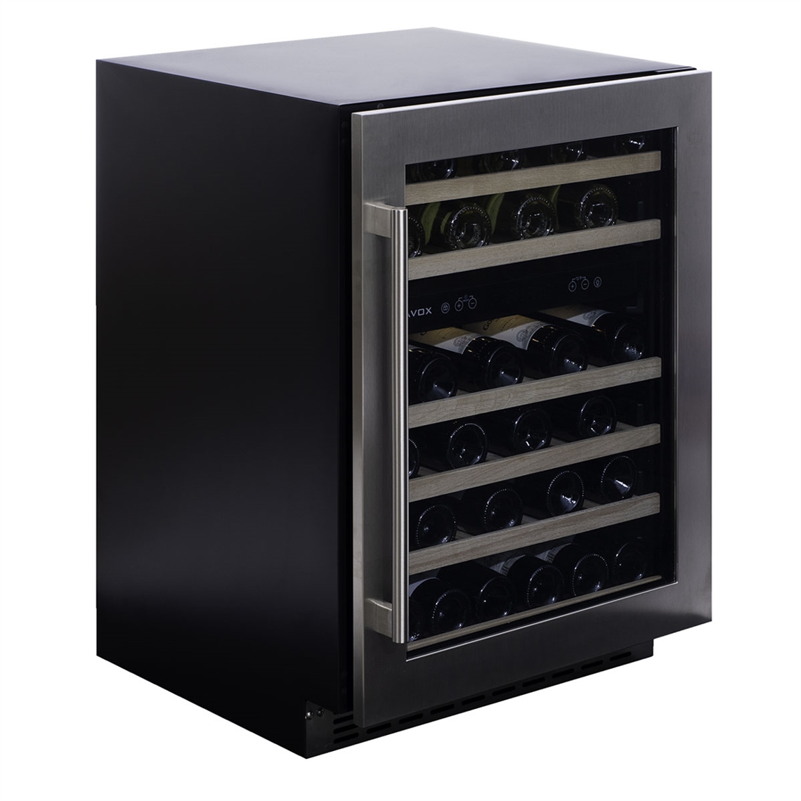 Dunavox Wine Cabinet Flow - 2-Temperature Built-In Under Counter - Stainless Steel DAUF-46.145DSS