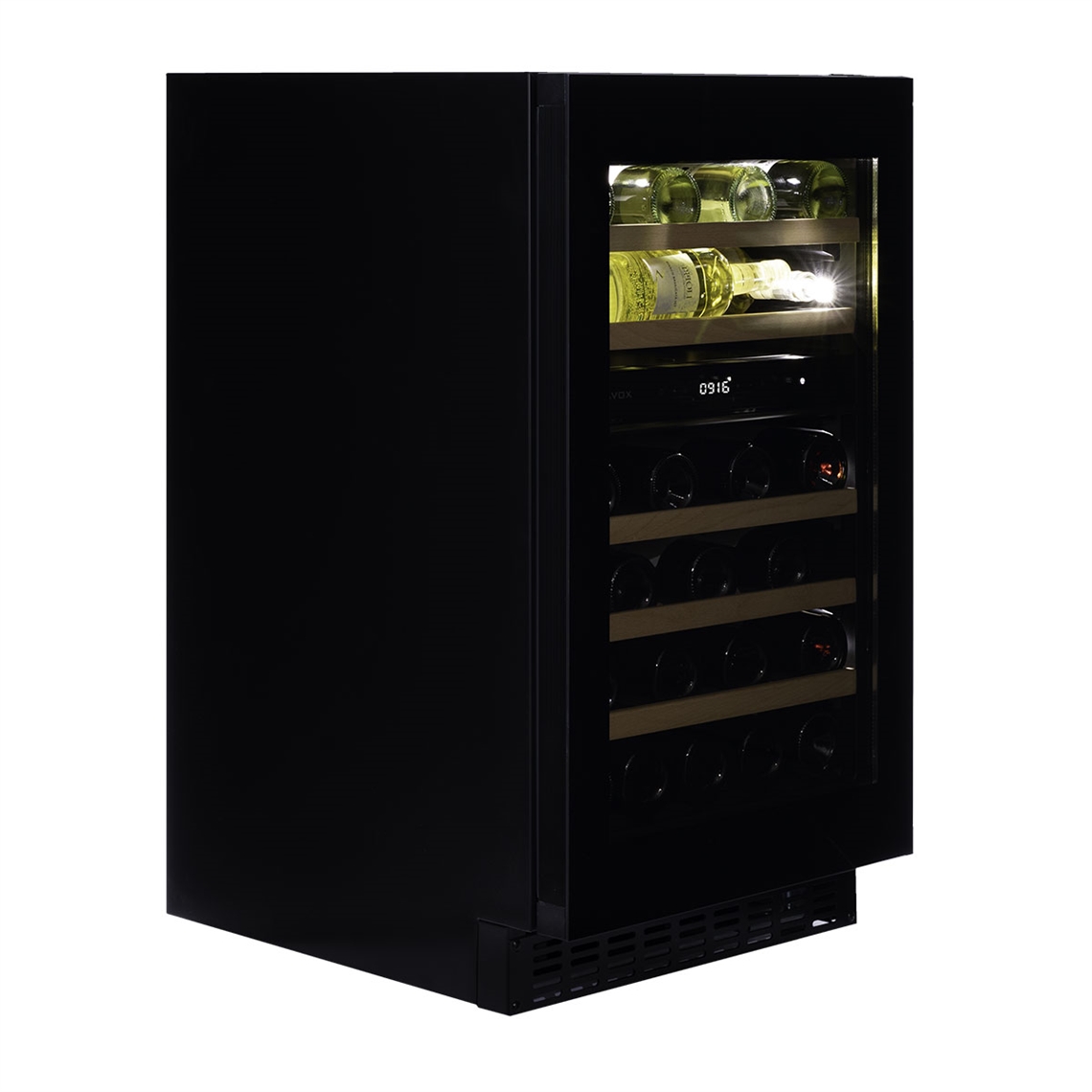 Dunavox Wine Cabinet Flow - 2-Temperature Built-In Under Counter - Black DAUF-38.100DB.TO
