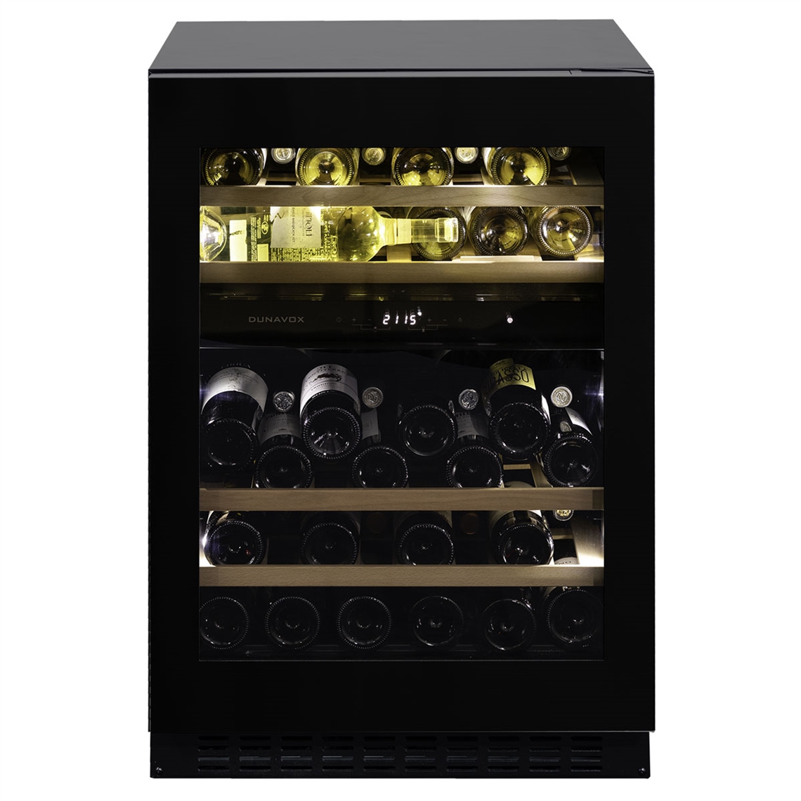 Dunavox Wine Cabinet Flow - 2-Temperature Built-In Under Counter - Black DAUF-45.125DB.TO