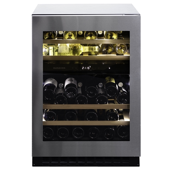 Dunavox Wine Cabinet Flow - 2-Temperature Built-In Under Counter - Stainless Steel DAUF-45.125DSS.TO