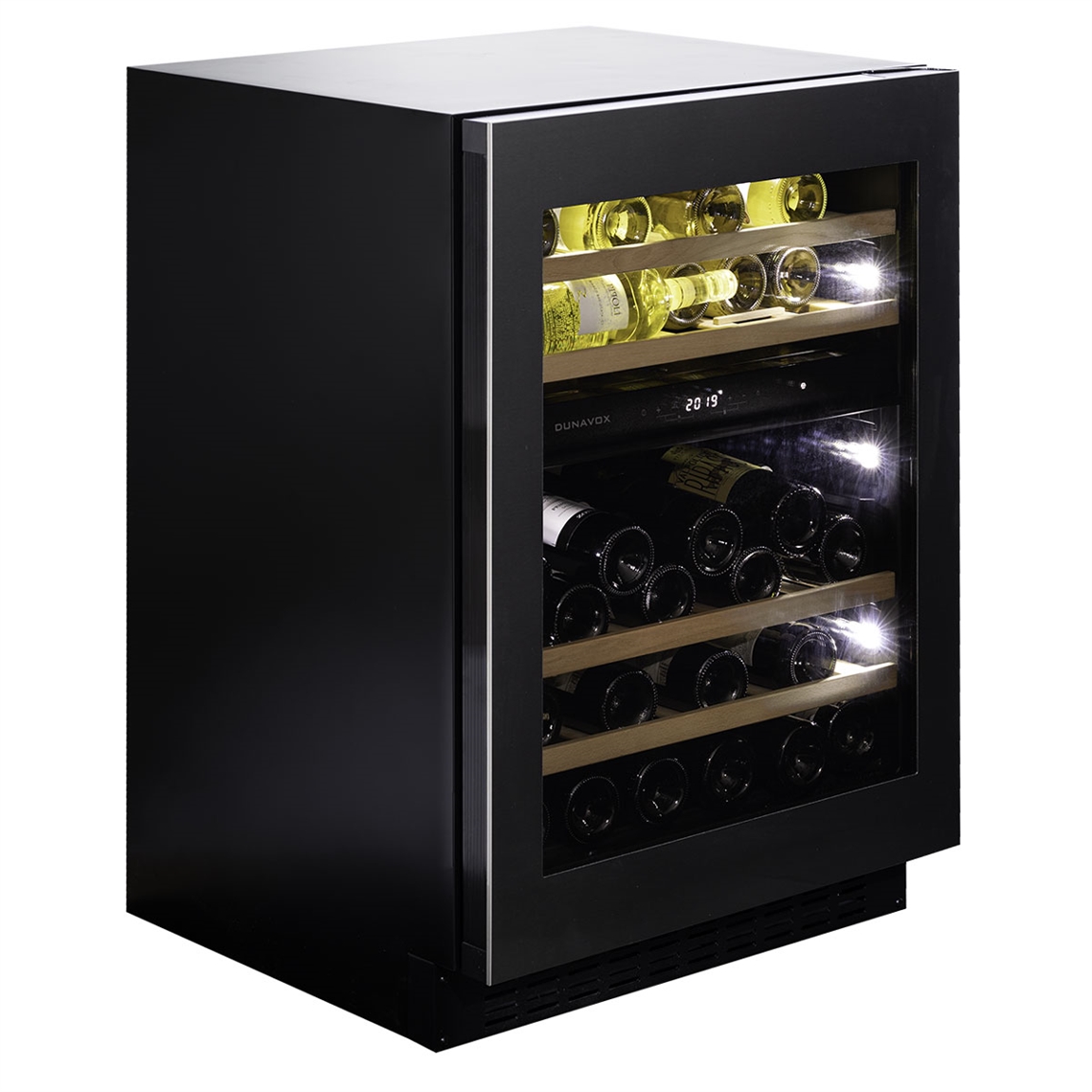 Dunavox Wine Cabinet Flow - 2-Temperature Built-In Under Counter - Stainless Steel DAUF-45.125DSS.TO