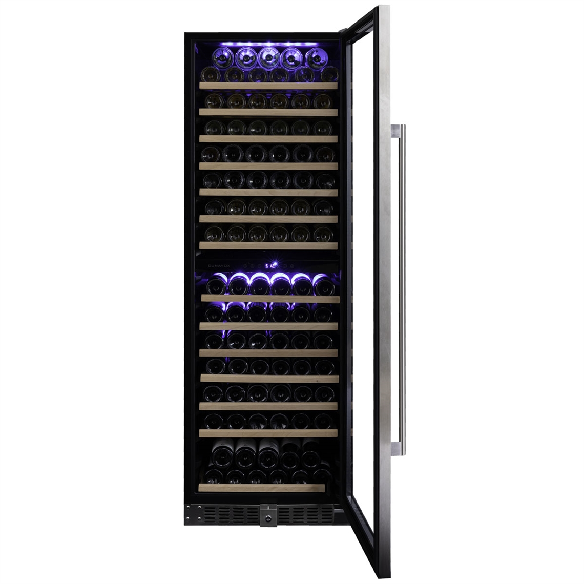 Dunavox Wine Cabinet Grande - 2-Temperature Freestanding - Stainless Steel DX-166.428SDSK